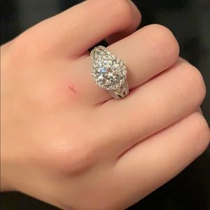 18kw Simon G engagement ring